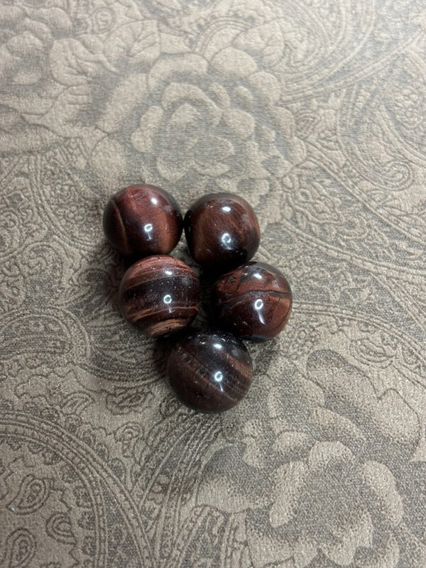 Red Tiger Eye Round Beads - Image 2