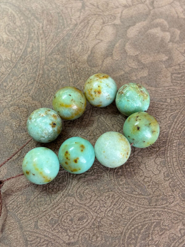 Carved Hubei Turquoise Beads - Image 3