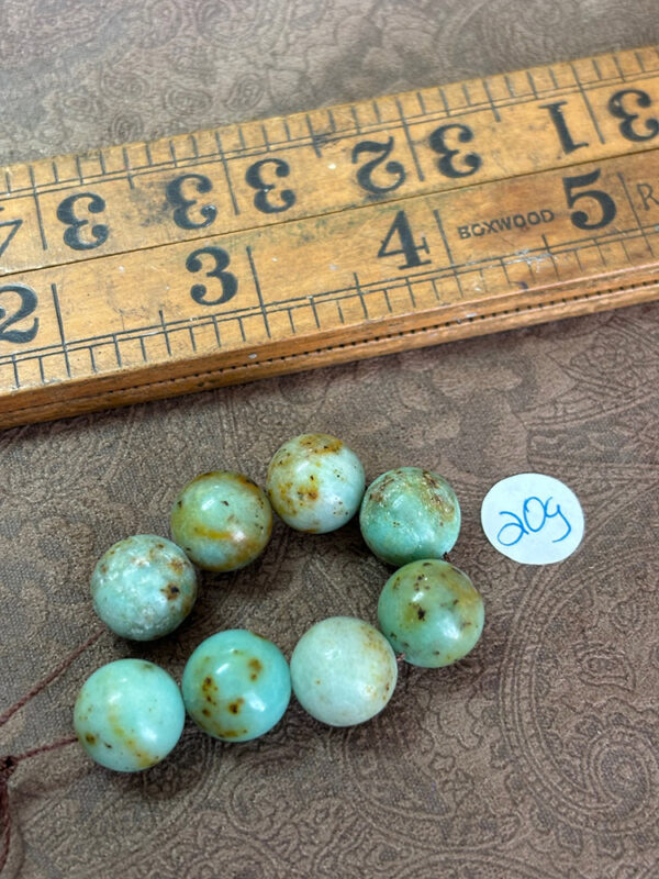 Carved Hubei Turquoise Beads - Image 4