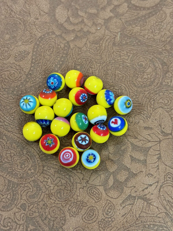 Vintage Venetian Millefiori Half-drilled Beads - Image 2