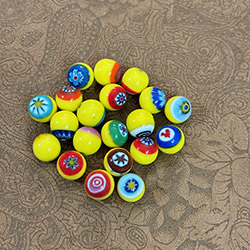 Vintage Venetian Millefiori Half-drilled Beads
