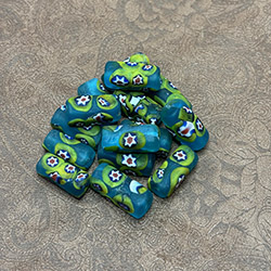 Vintage Matte Venetian Millefiori Beads