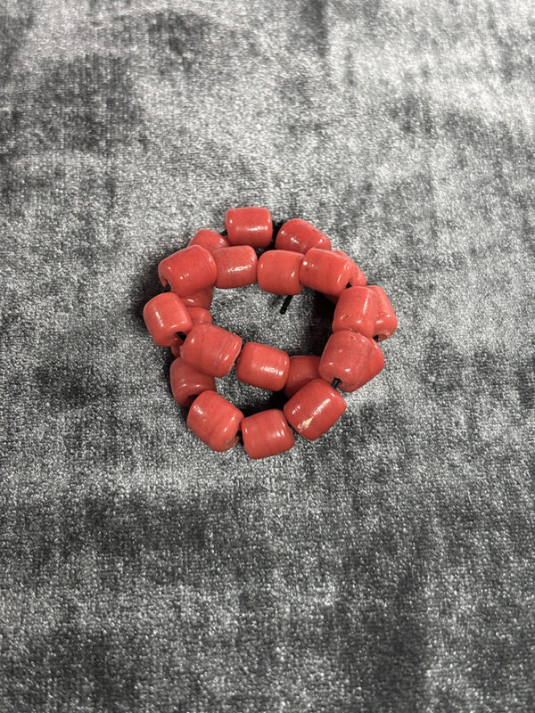 Vintage Coral Glass Beads - Image 2