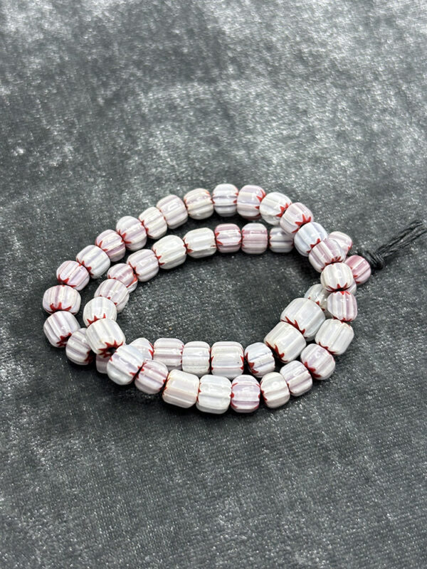 Vintage White 4 Layer Chevron Beads - Image 2