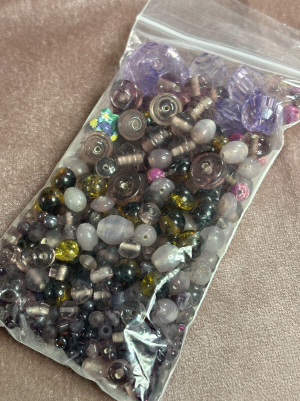 Purple Glass, Vintage, Lucite Bead Mix Grab Bag - Image 2