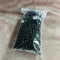 Black Beads and Components Grab Bag