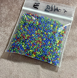 Green Blue, Red Seed Bead Mix Grab Bag