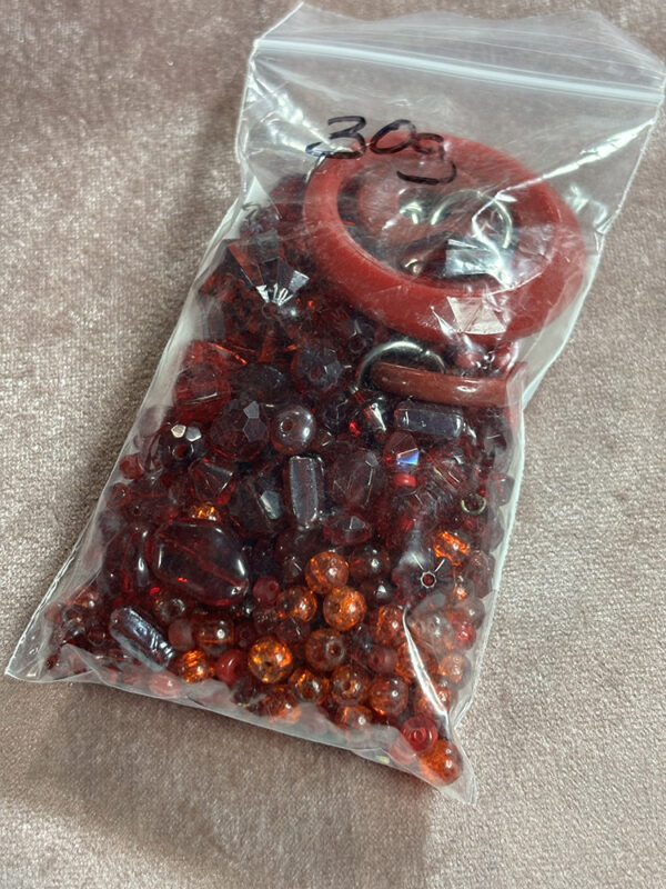 Red Glass, Vintage, Seed Bead Mix Grab Bag - Image 3