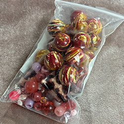 Pink Vintage and Glass Bead Mix Grab Bag