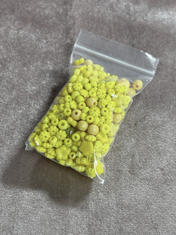 Yellow Vintage and Glass Bead Mix Grab Bags - Image 2