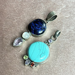 Sterling and Semi-Precious Pendant Grab Bag