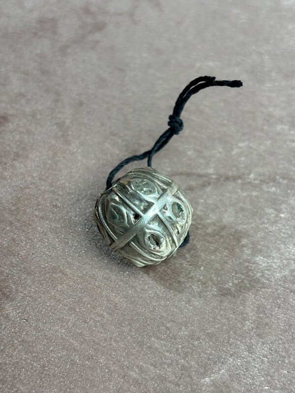 Antique Yemen Silver Globe Bead - Image 3