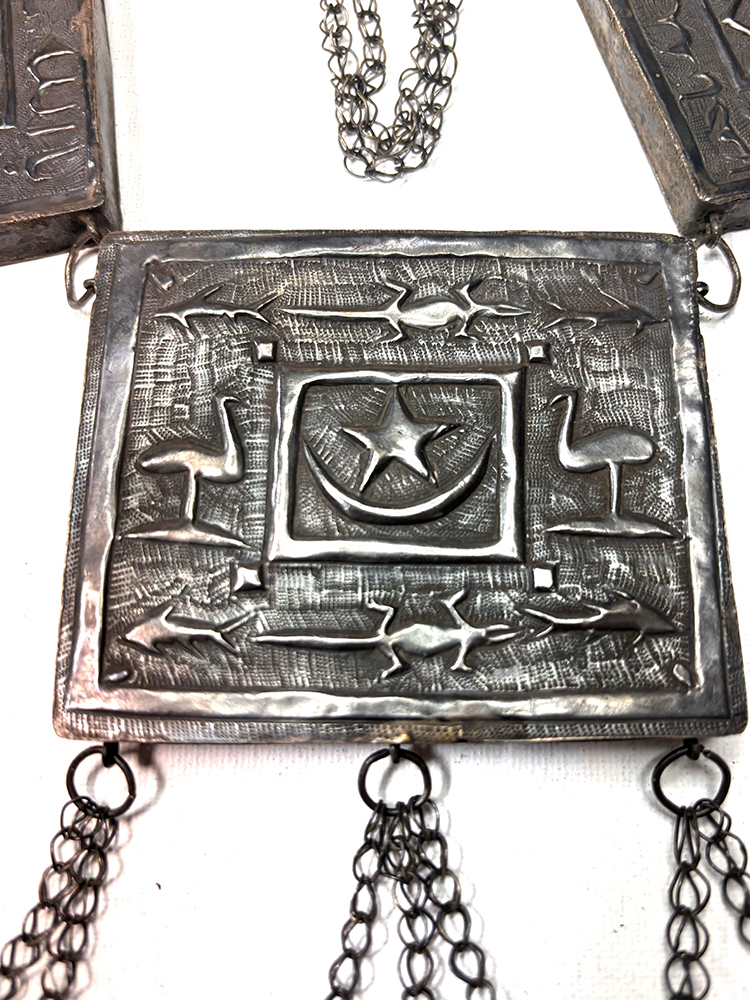 Rare Antique Silver Nubian/Sudanese Amulet Necklace - Image 4