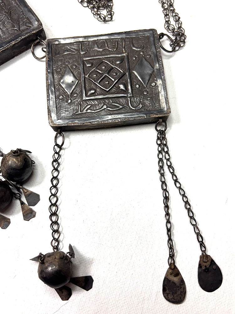 Rare Antique Silver Nubian/Sudanese Amulet Necklace - Image 6
