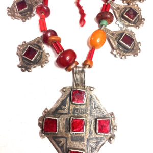 Gorgeous Tribal Ida Ou Nadif Silver Niello Necklace