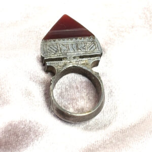 Tuareg Ingall Silver and Idar Oberstein Agate Tanfouk