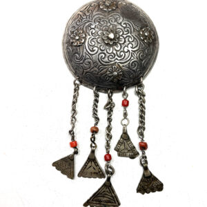 Rare Antique Silver Temporal Ornament with Floral Designs