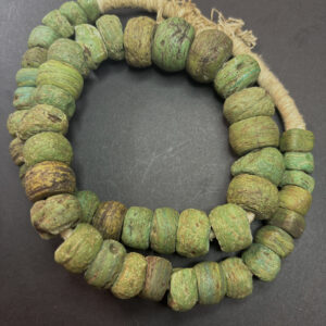 Gorgeous Antique Green Hebron Bead Strand